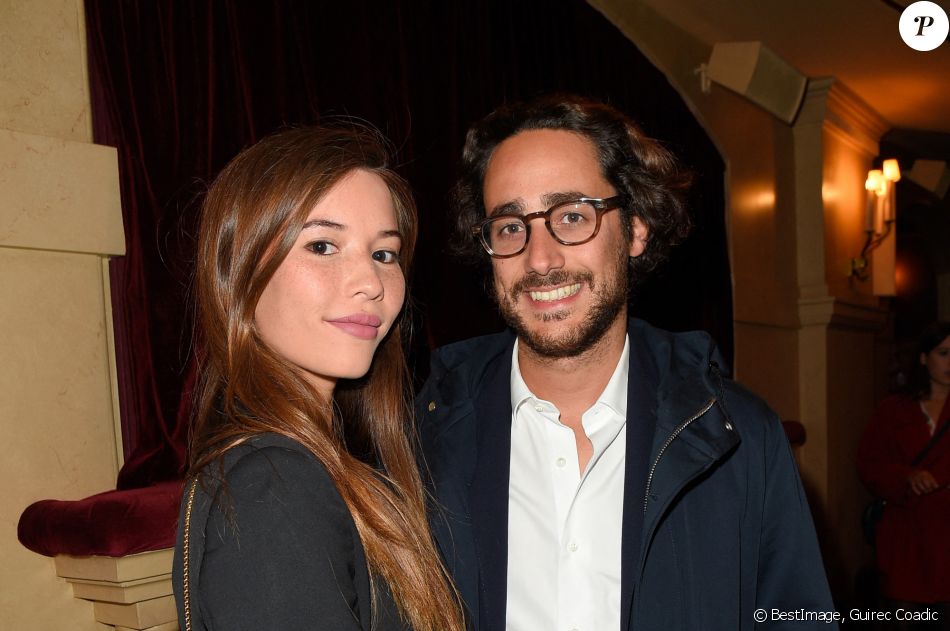 Thomas Hollande et sa compagne Emilie Broussouloux à la générale de la pièce "La Vraie Vie" au théâtre Edouard 7 à Paris, le 18 septembre 2017. © Guirec Coadic/Bestimage