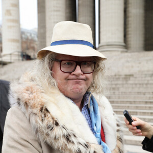 Pierre-Jean Chalençon - Arrivées à la messe anniversaire à la mémoire de Pierre Cardin en l'église de La Madeleine à Paris. Le 29 janvier 2021