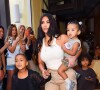 Kim Kardashian est allée assister avec ses enfants Saint West, North West et Chicago West à la messe dominicale de son mari K.West à New York, le 29 septembre 2019
