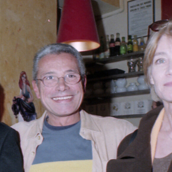 Jacques Dutronc, Jean-Marie Périer et Françoise Hardy - Exposition "Jean-Marie Périer", Carte blanche du magazine Elle, à Paris. En 1990 © Jean-Claude Woestelandt / Bestimage