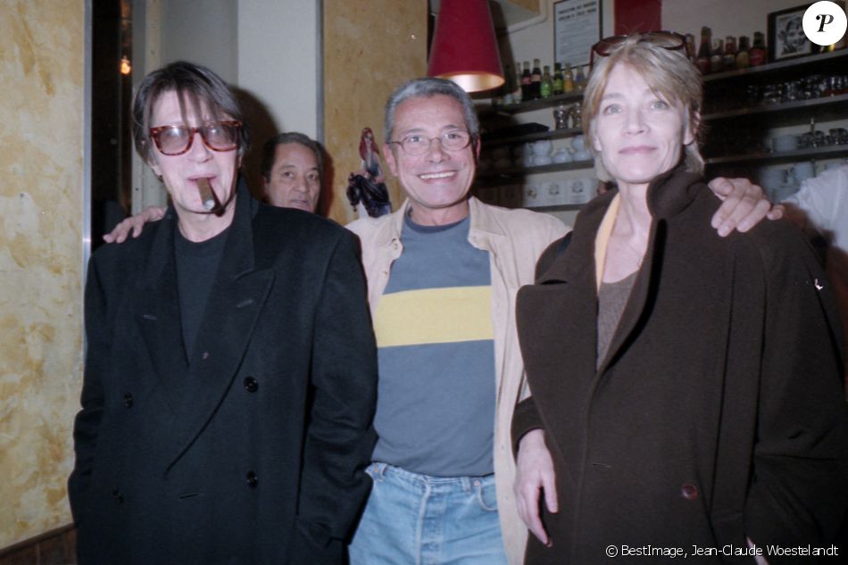 Jacques Dutronc, Jean-Marie Périer et Françoise Hardy - Exposition "Jean-Marie Périer", Carte blanche du magazine Elle, à Paris. En 1990 © Jean-Claude Woestelandt / Bestimage