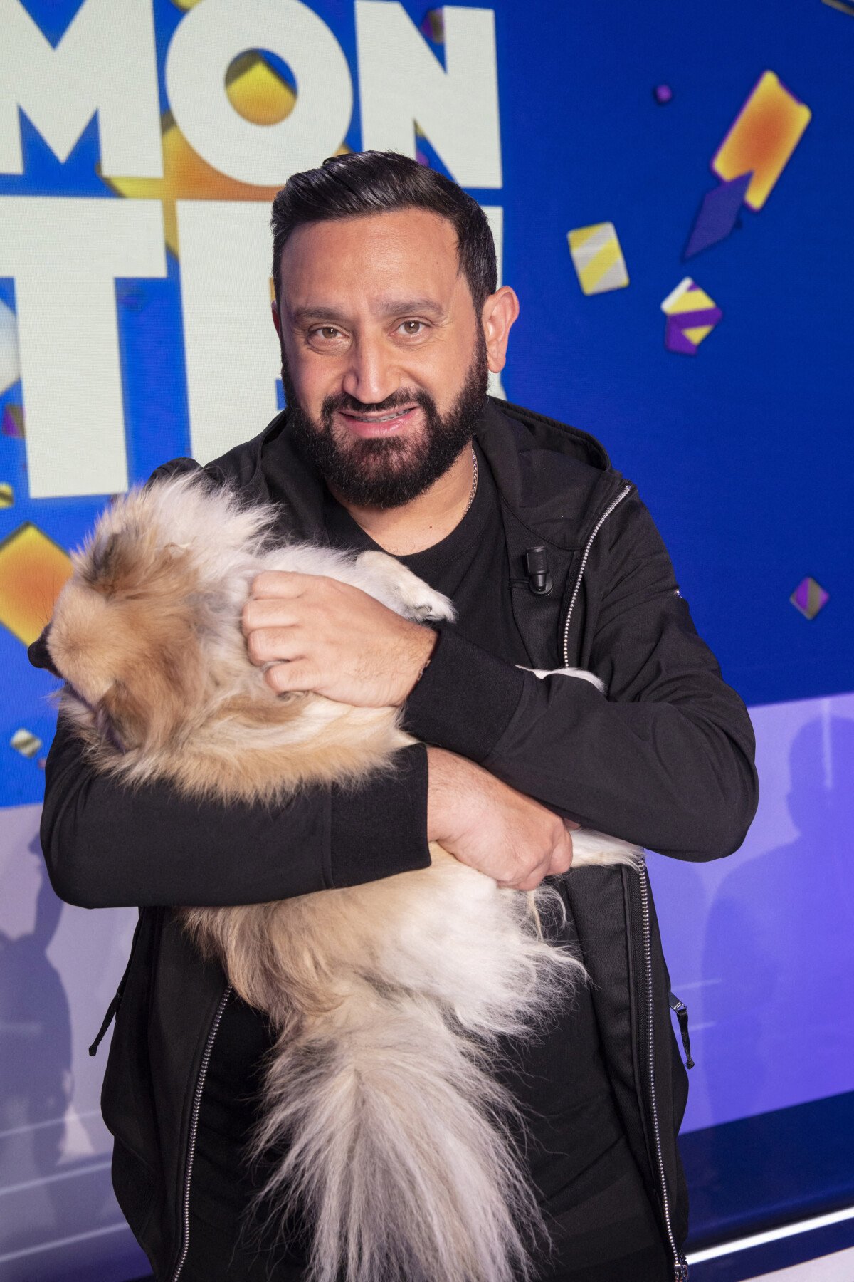 Photo Exclusif Cyril Hanouna et sa petite chienne Nala Enregistrement de l émission TPMP