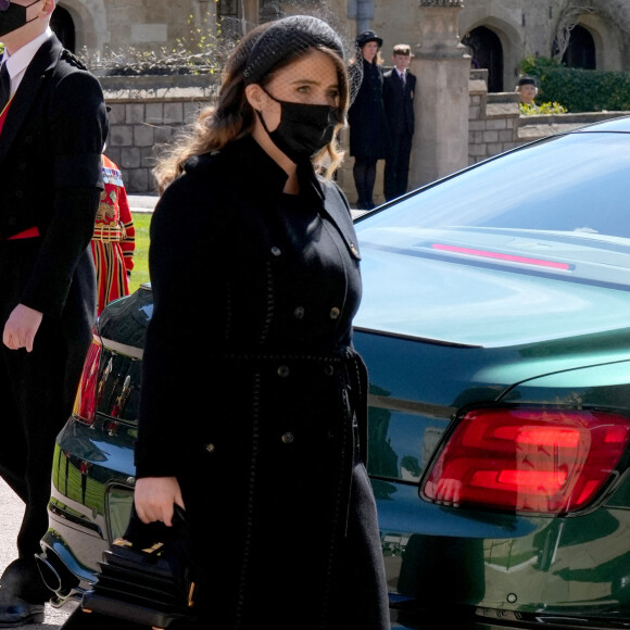 La princesse Eugenie d'York - Obsèques du prince Philip au château de Windsor, samedi 17 avril 2021.