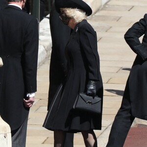 Camilla, duchesse de Cornouailles - Obsèques du prince Philip au château de Windsor, samedi 17 avril 2021.