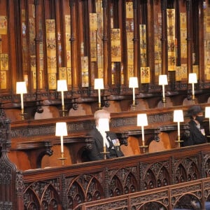 Elizabeth II - Obsèques du prince Philip à la chapelle Saint-Georges du château de Windsor, le 17 avril 2021.