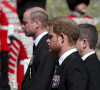 Le prince Harry, duc de Sussex, Peter Phillips, le prince William, duc de Cambridge - Arrivées aux funérailles du prince Philip, duc d'Edimbourg à la chapelle Saint-Georges du château de Windsor.