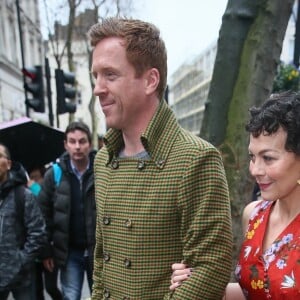 Damian Lewis et sa femme Helen McCrory à la sortie du défilé de mode Erdem Moralioglu à Londres. Le 19 février 2018