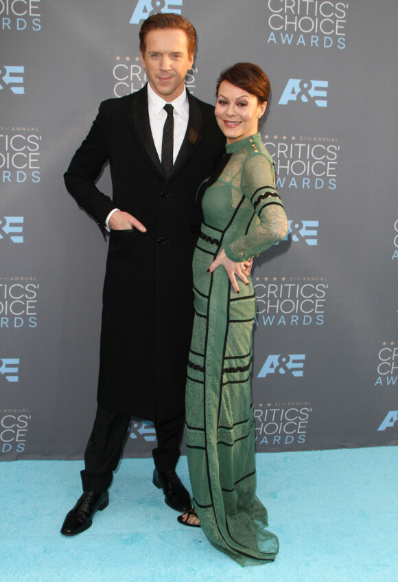 Damian Lewis et sa femme Helen McCrory - Célébrités lors du 21ème gala annuel des "Critics' choice Awards" à Santa Monica le 17 janvier 2016.