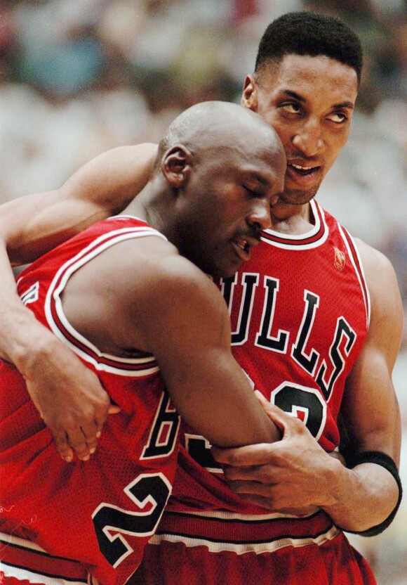 Michael Jordan et Scottie Pippen le mercredi 11 juin 1997.