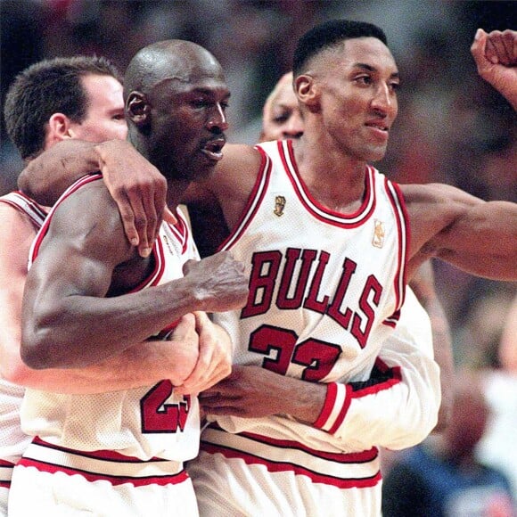 Michael Jordan et Scottie Pippen avec les Chicago Bulls.