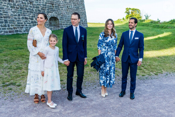 La princesse Victoria de suède, la princesse Estelle, le prince Daniel, la princesse Sofia (Hellqvist ) , le prince Carl Philip - La famille royale de Suède se retrouve au palais Solliden pour le Victoria Day, l'anniversaire de la princesse Victoria de Suède à Borgholm le 14 juillet 2020.