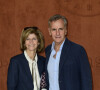 Bernard de La Villardière et sa femme Anne au Village Roland Garros lors du tournoi de Roland-Garros