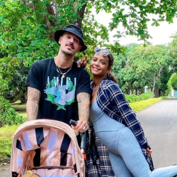 M. Pokora, Christina Milian et leur fils Isaiah à Los Angeles.