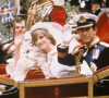 Lady Diana et le prince Charles lors de leur mariage à Londres.