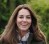 Catherine (Kate) Middleton, duchesse de Cambridge, visite la ferme du manoir à Little Stainton, Royaume Uni, le 27 avril 2021.