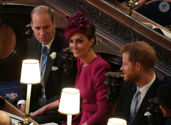 Le prince William et Kate Middleton - Cérémonie de mariage de la princesse Eugenie d'York et Jack Brooksbank en la chapelle Saint-George au château de Windsor, Royaume Uni le 12 octobre 2018.