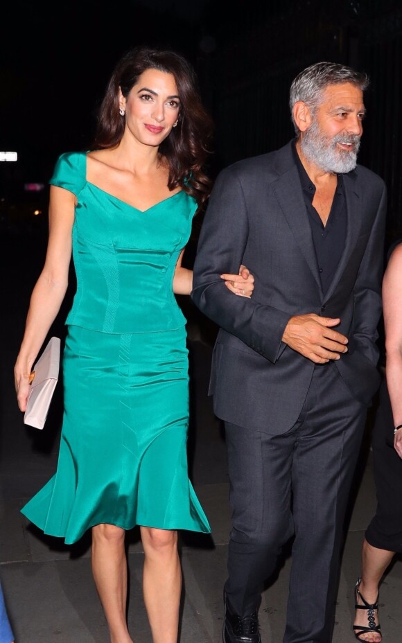 George Clooney et sa femme Amal Alamuddin Clooney - Soirée caritative International Law benefit à The Frick Collection à New York, le 1er octobre 2019.