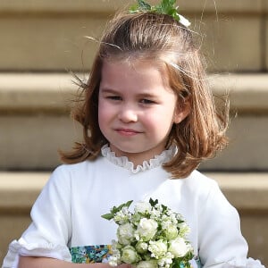 La princesse Charlotte de Cambridge - Sorties après la cérémonie de mariage de la princesse Eugenie d'York et Jack Brooksbank en la chapelle Saint-George au château de Windsor le 12 octobre 2018.