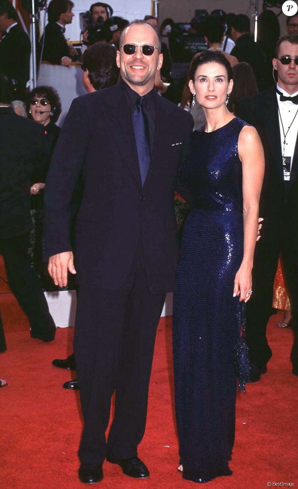 Bruce Willis et Demi Moore aux Emmy Awards à Los Angeles en 1997.