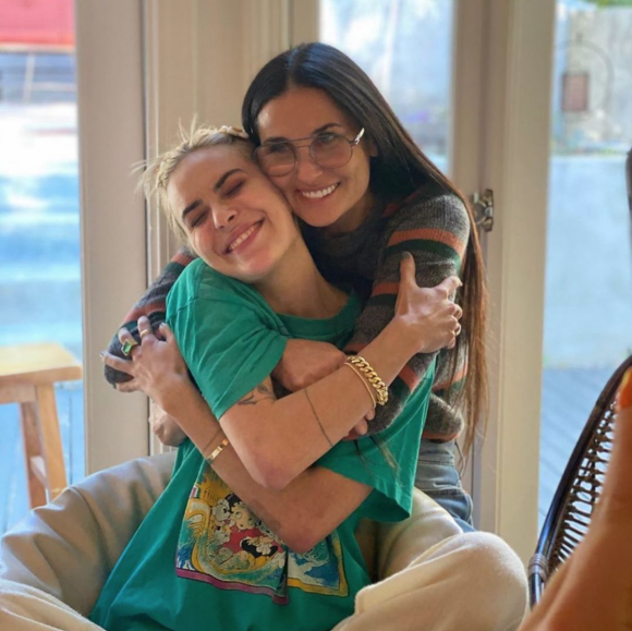Tallulah Willis et sa mère, Demi Moore. Février 2020.