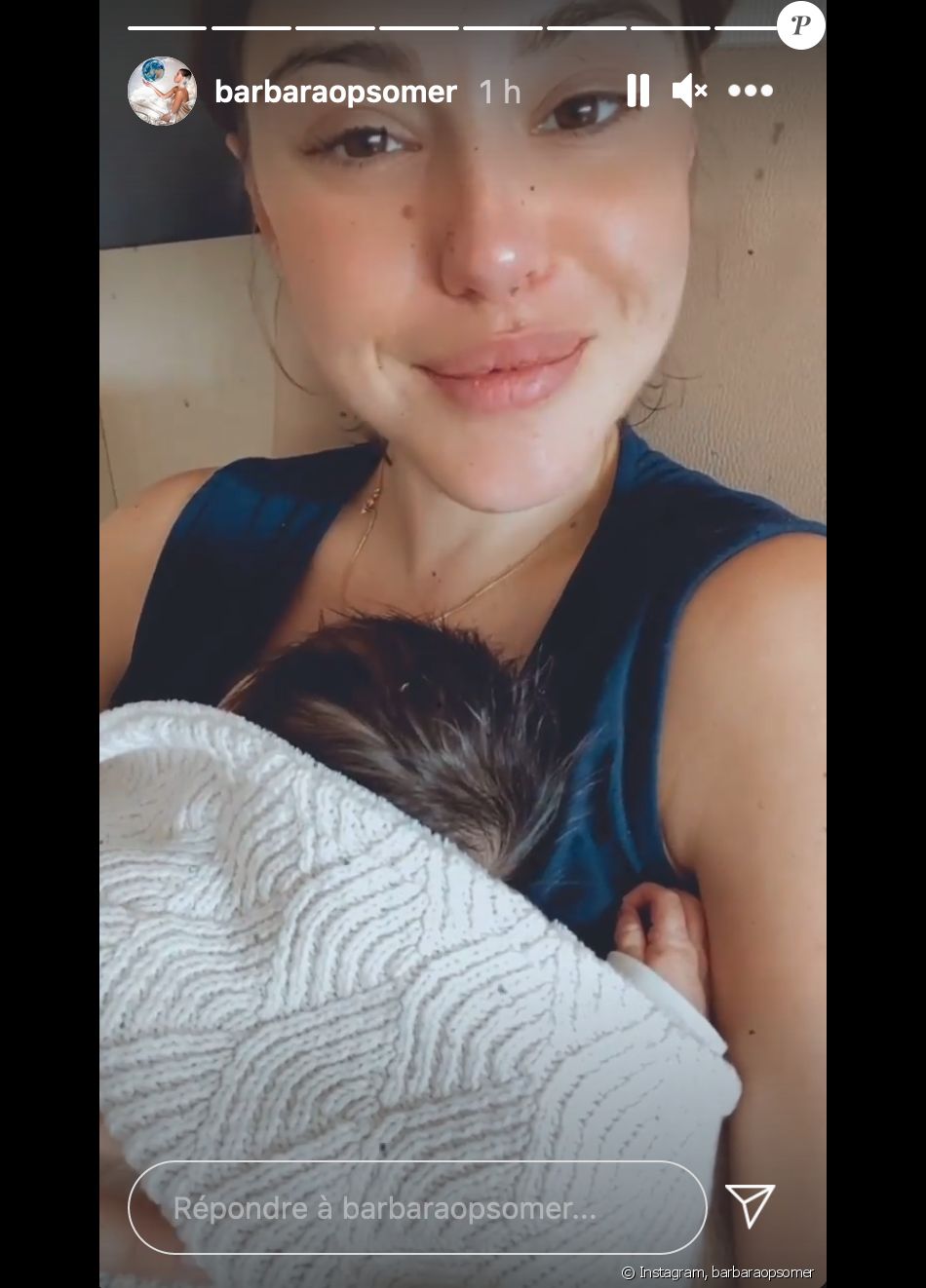 Barbara Opsomer Maman Photos De Son Bebe Tres Chevelu Ne Apres Un Accouchement Par Cesarienne Le Diaporama Purepeople