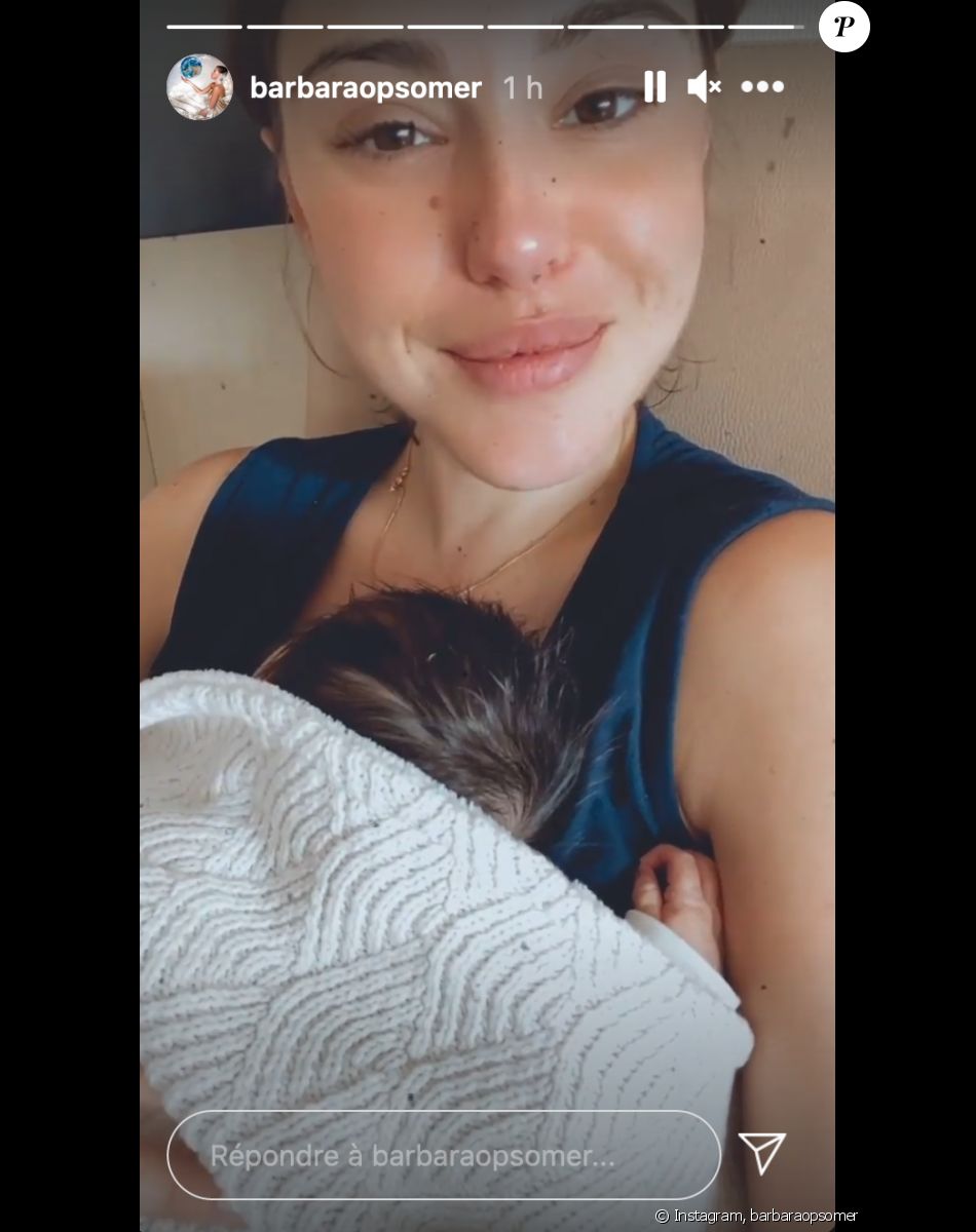 Barbara Opsomer Maman Photos De Son Bebe Tres Chevelu Ne Apres Un Accouchement Par Cesarienne Le Diaporama Purepeople