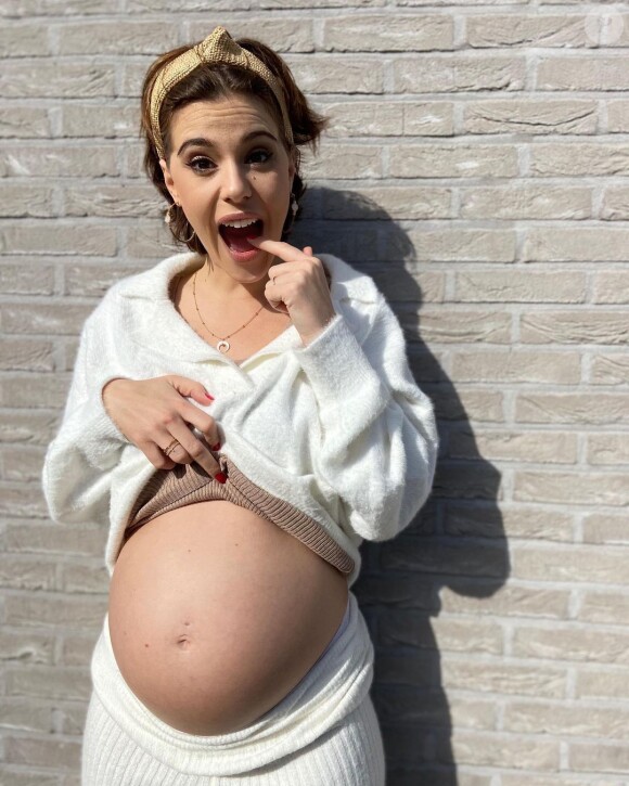 Barbara Opsomer enceinte de son premier enfant, photo Instagram