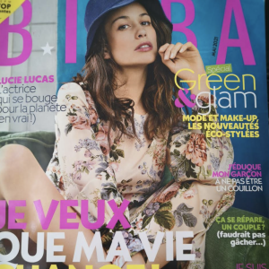 Lucie Lucas en couverture du magazine Biba, paru le 5 mai 2021