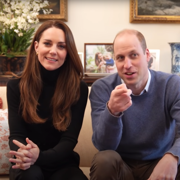 Le prince William et Kate Middleton - Apparition en vidéo pour le lancement de leur chaîne YouTube.