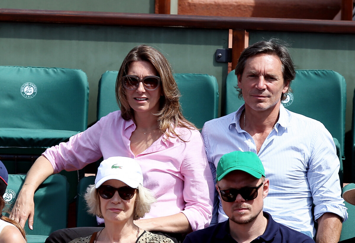 Photo Anne Claire Coudray Et Son Compagnon Nicolas Vix Dans Les Tribunes Des Internationaux De 