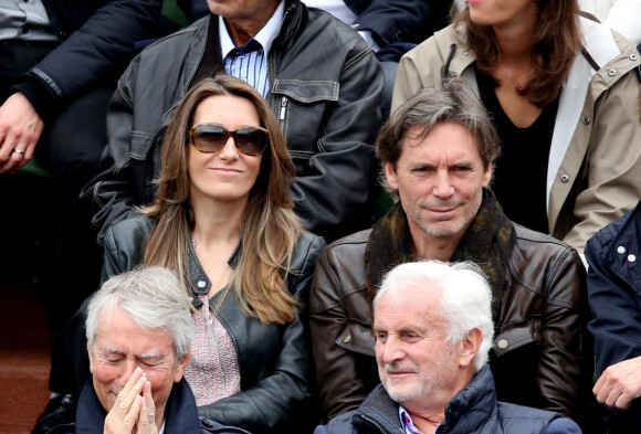Anne-Claire Coudray et son compagnon Nicolas Vix dans les tribunes des internationaux de France de Roland Garros à Paris le 4 juin 2016. © Moreau - Jacovides / Bestimage