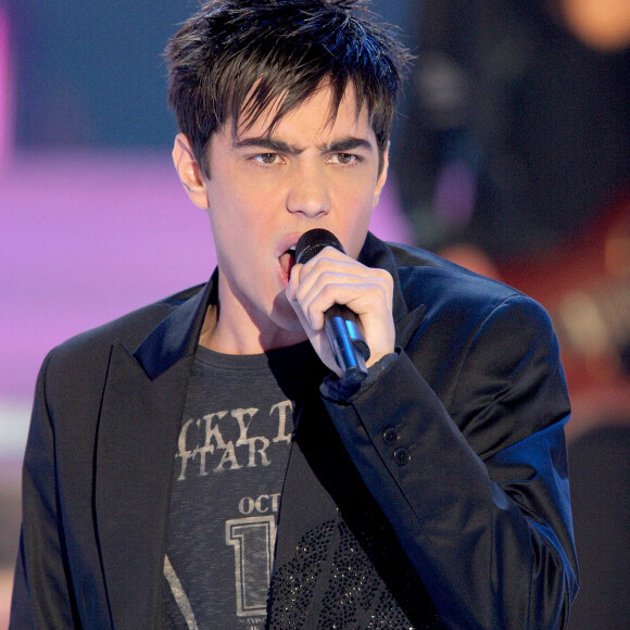 Grégory Lemarchal à l'élection Miss Europe 2005 au palais des sports de Paris.