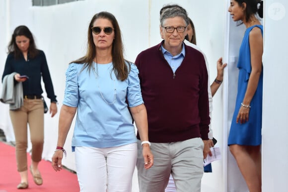 Bill Gates et sa femme Melinda sont venus encourager leur fille Jennifer qui participe à la 13ème édition du "Jumping International de Monte-Carlo" qui se déroule jusqu'au 30 juin 2018, sur le Quai Albert 1er du Port Hercule à Monaco. Le Jumping International de Monte-Carlo est une étape du Longines Global Champions Tour. Monaco, le 28 juin 2018. © Bruno Bebert/Bestimage