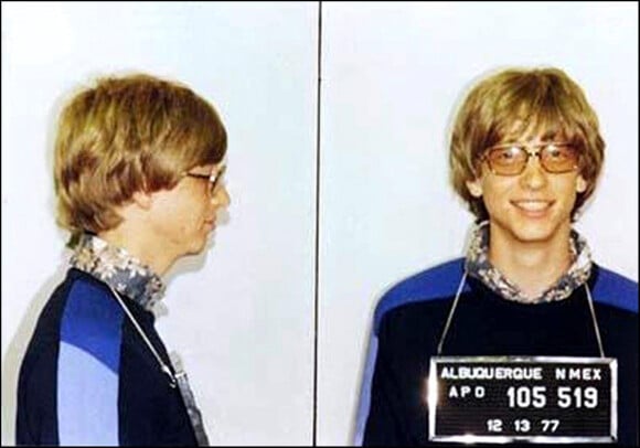 Bill Gates interpellé pour une infraction au code de la route à Albuquerque en 77.