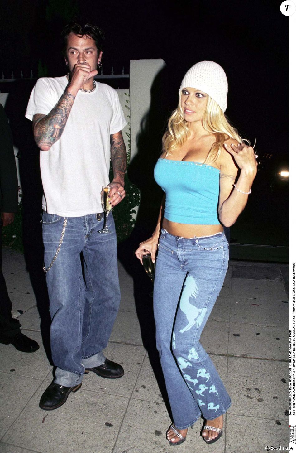 Pamela Anderson et Tommy Lee au Club Branches à Hollywood