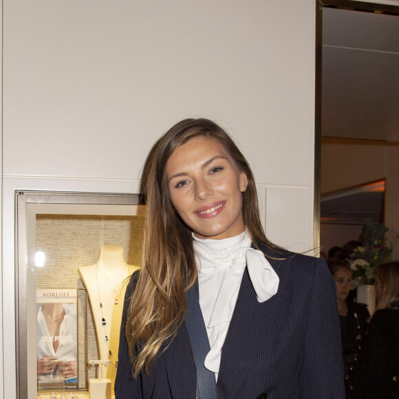 Exclusif - Camille Cerf (Miss France 2015) - Réouverture de la boutique de joaillerie "Korloff", rue de la Paix à Paris le 24 octobre 2019. © Jack Tribeca/Bestimage