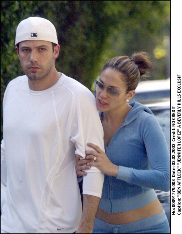 Ben Affleck et Jennifer Lopez à Beverly Hills. 