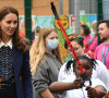 Catherine (Kate) Middleton, duchesse de Cambridge, lors d'une séance de santé mentale et de bien-être lors d'une visite à The Way Youth Zone à Wolverhampton, Royaume Uni, le 13 mai 2021.