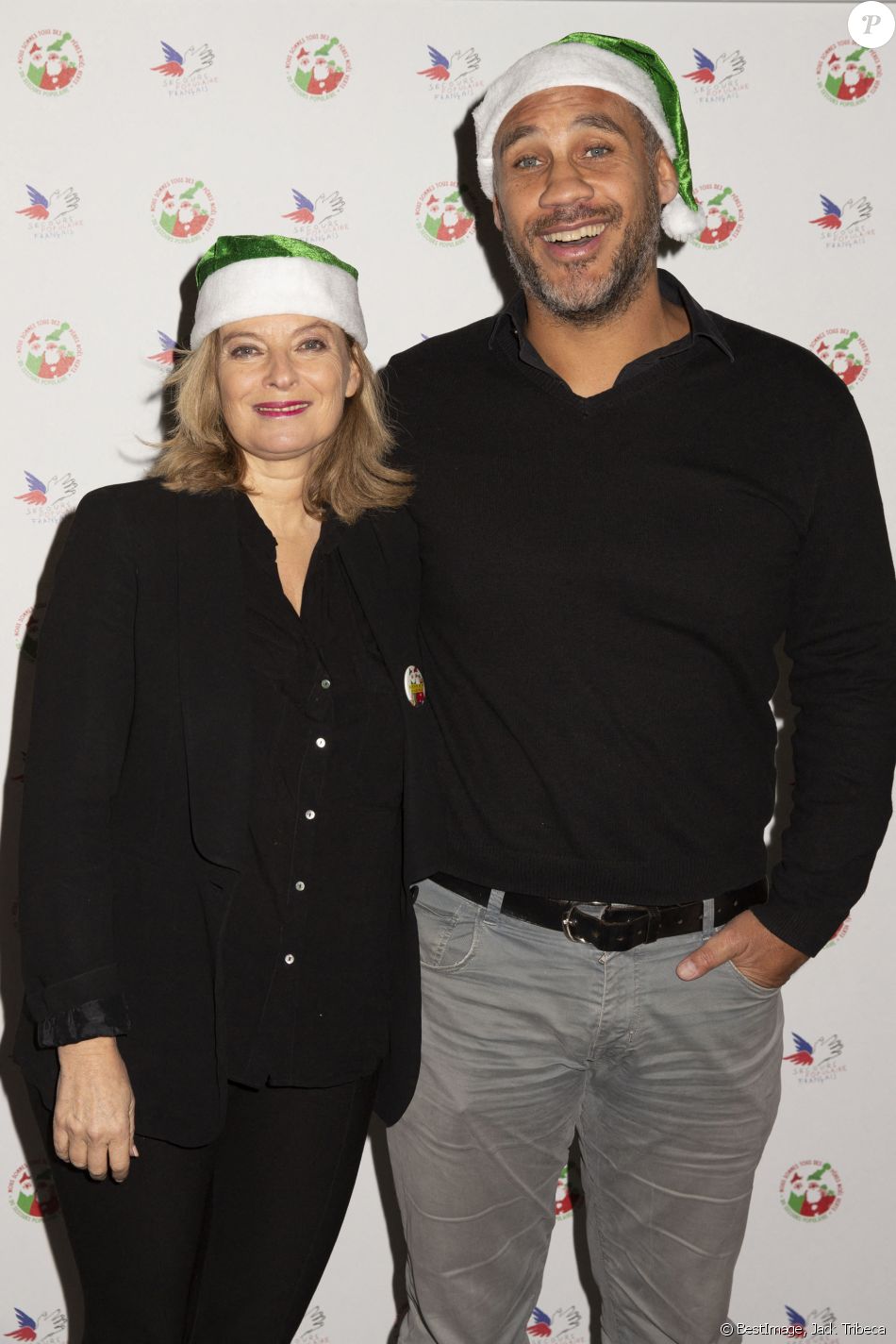 Valérie Trierweiler et son compagnon Romain Magellan - Réception annuelle du Secours Populaire au Musée des Arts Forains à Paris. Le 9 décembre 2019. © Jack Tribeca / Bestimage