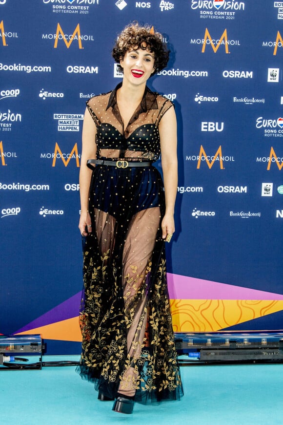 Barbara Pravi représente la France au concours Eurovision 2021 à Rotterdam . Photocall le 16 mai 2021.