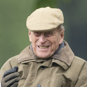 Le prince Philip, duc d'Edimbourg - Lady Louise Windsor participe à un cours de conduite de calèche au Royal Windsor Horse Show. Windsor, le 9 mai 2019.