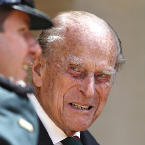 Le prince Philip (Duc d'Edimbourg) lors d'une cérémonie pour le transfert du colonel en chef of the Rifles du Duc à la Duchesse de Cornouailles à Windsor.