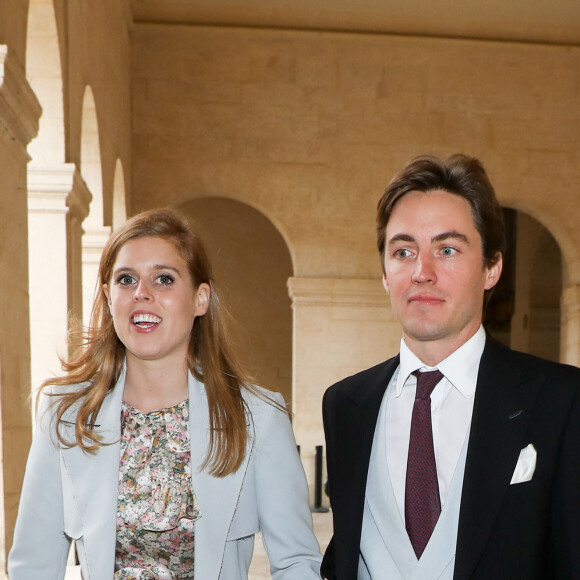 La princesse Beatrice d'York et son fiancé Edoardo Mapelli Mozzi - Mariage du prince Jean-Christophe Napoléon et de la comtesse Olympia d'Arco-Zinneberg à la cathédrale Saint-Louis des Invalides à Paris le 19 octobre 2019. © Dominique Jacovides / Bestimage 