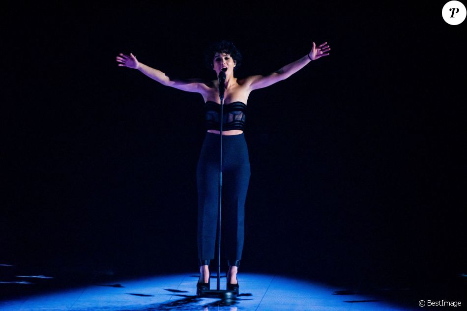 Les artistes sont en répétition pour le concours Eurovision à Rotterdam le 19 mai 2021. Barbara Pravi (France)