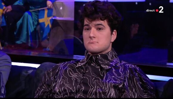 Gjon's Tears (Suisse) lors de la finale de l'Eurovision 2021 à Rotterdam