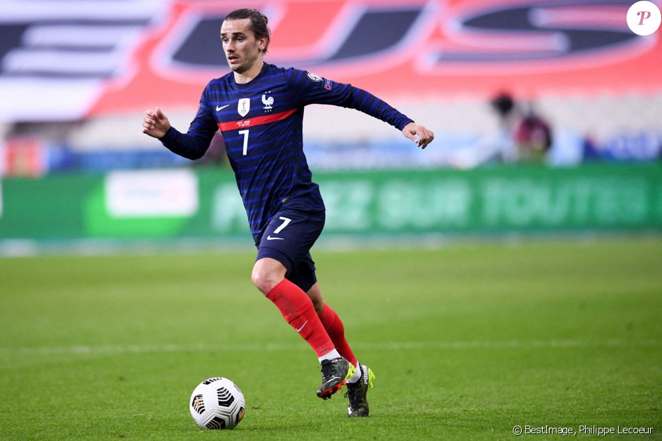 Antoine Griezmann - Match de football : Eliminatoires coupe du monde 2022, au stade de France à Paris le 24 mars 2021. © Philippe Lecoeur / Panoramic / Bestimage