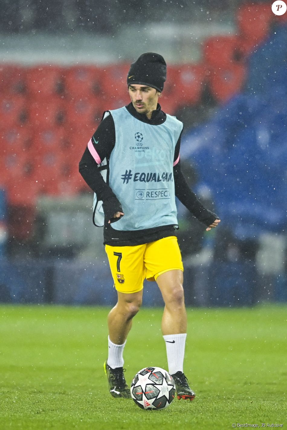 Antoine Griezmann (Barcelone) - Match de football en 1/8ème finale de ligue des champions (champions league) Paris Saint Germain contre Barcelone au parc des Princes à Paris, le 10 mars 2021. © JB Autissier / Panoramic / Bestimage