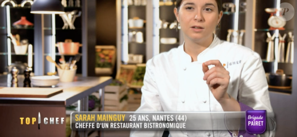 Sarah dans "Top Chef 2021" sur M6.