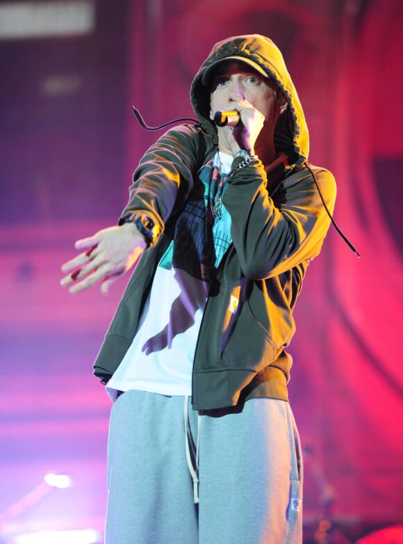 Eminem - Concerts lors du festival Lollapalooza à Chicago, le 1er août 2014.