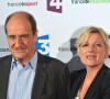 Pierre Lescure et Anne-Élisabeth Lemoine - Conférence de presse de rentrée de France Télévisions au Palais de Tokyo à Paris, le 26 août 2014.